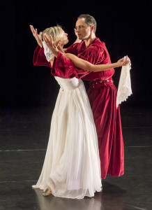 two dancers embracing