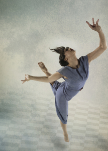 woman dancer jumps