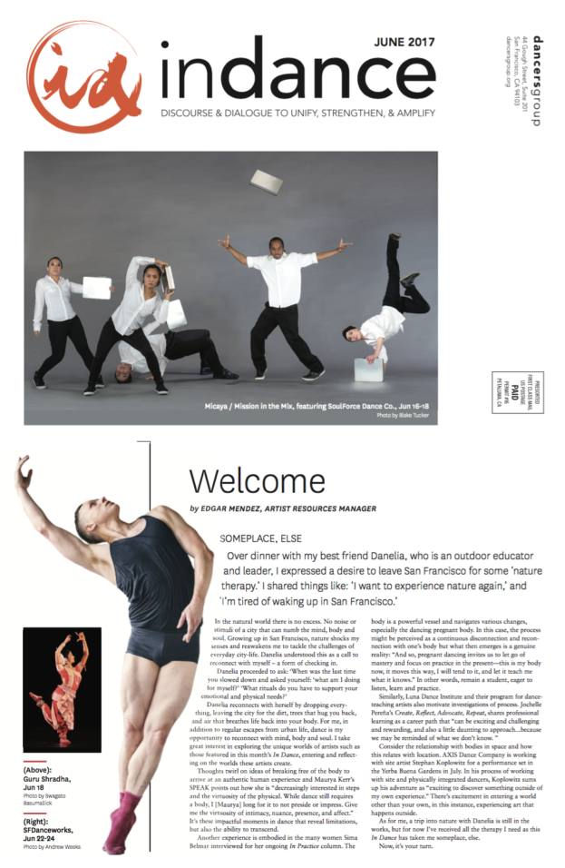 Welcome: Someplace, else - June 2017 In Dance