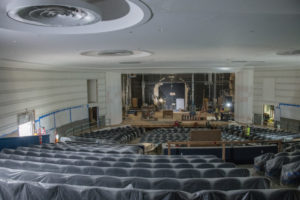 Inside view of Presidio Theatre under construction