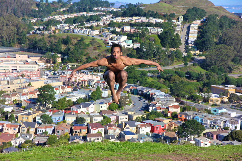 Dancer ArVejon Jones in a jump