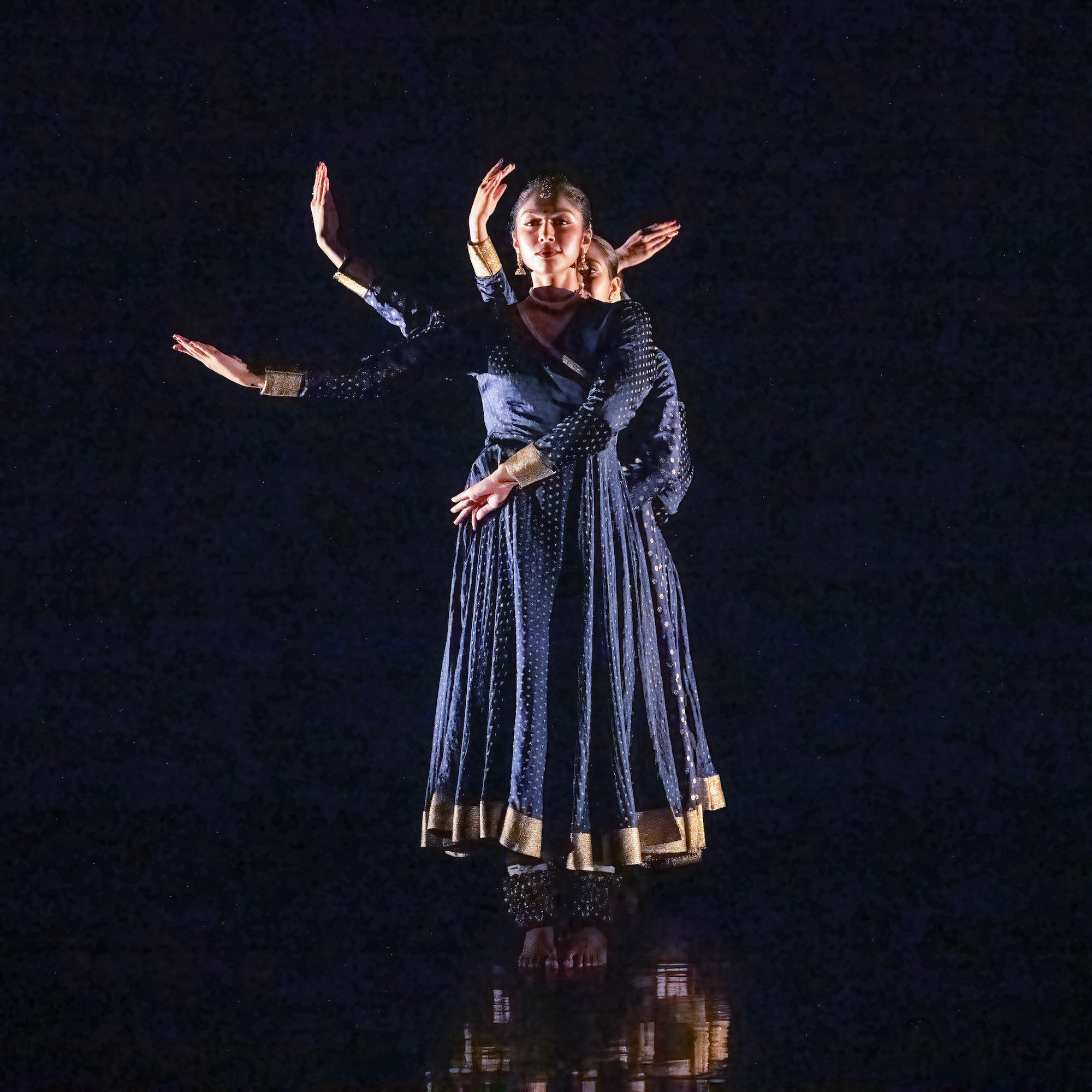 Shruti Pai from Chitresh Das Dance faces forward in “Sangam” from “Invoking the River”