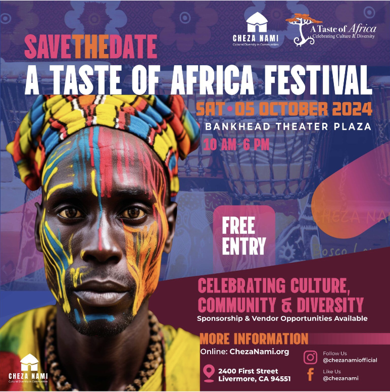 Colorful Flyer for A Taste of Africa Festival 