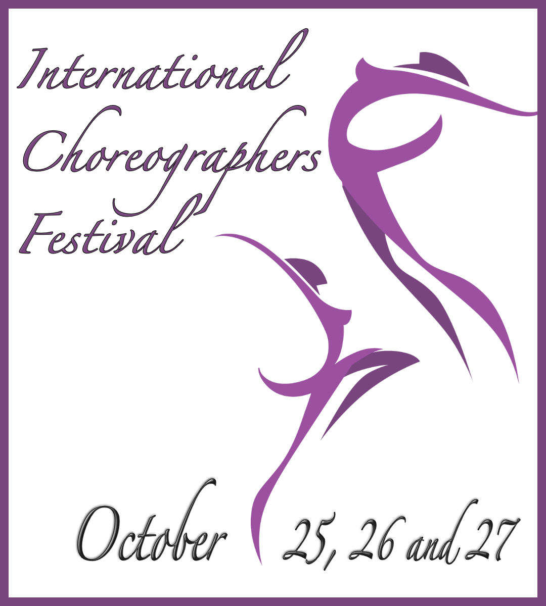 Image of Dancers for the International Choreographers Festival in Purples and Blacks