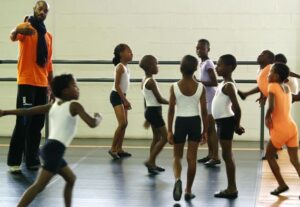 Keelan Whitmore teaching children