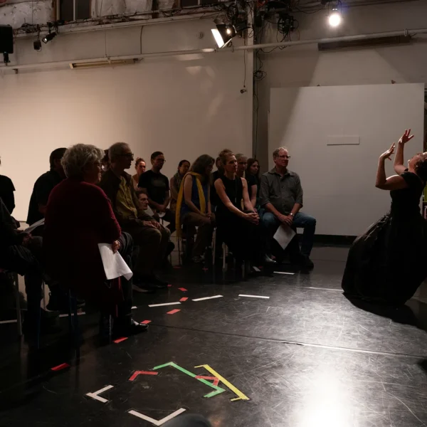 Mary Armentrout’s solo grappling with/haunted by what america+utopia might = Photo by Robbie Sweeny.