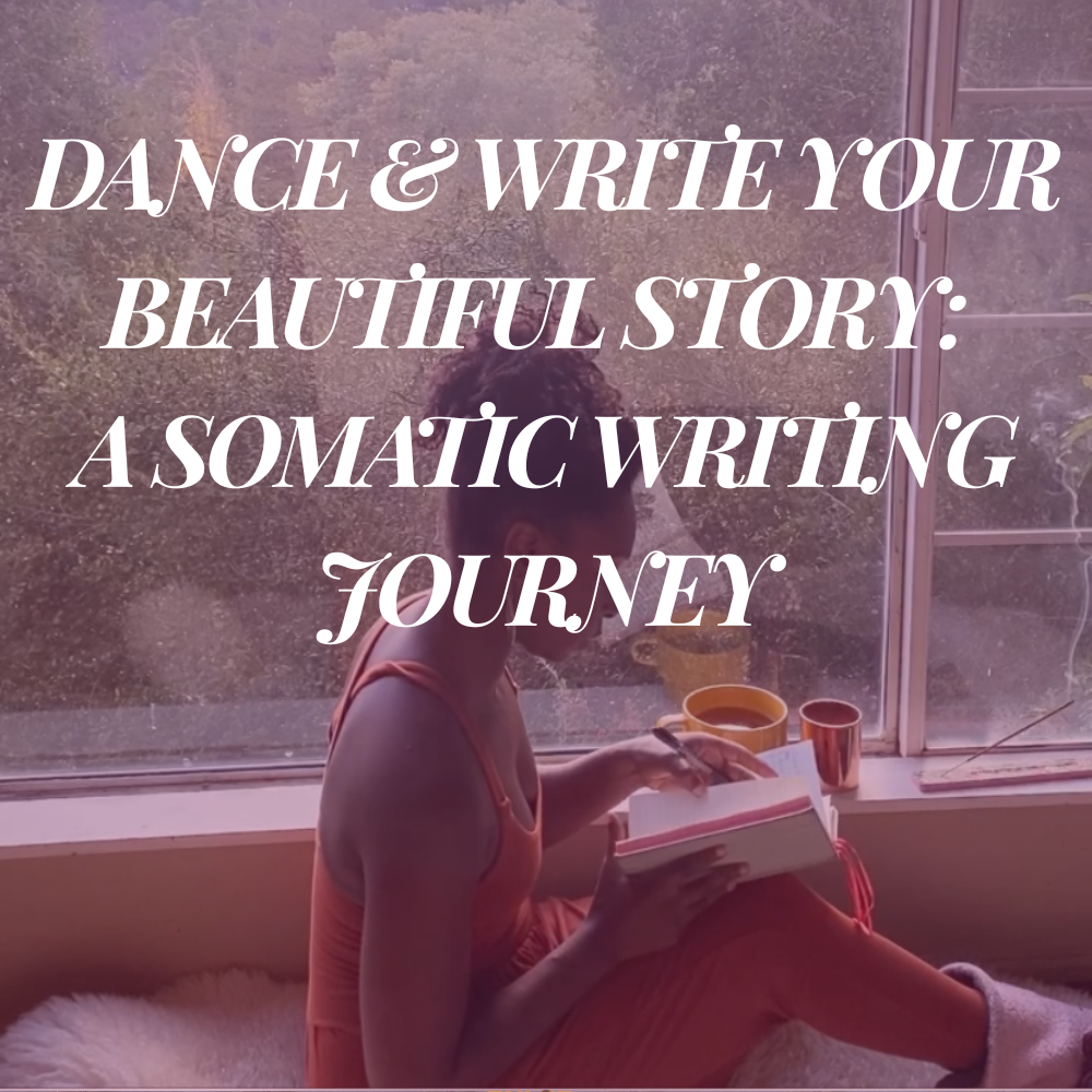 Woman, the workshop guide, sitting at a window with a cup of tea, a pen, and her writing
