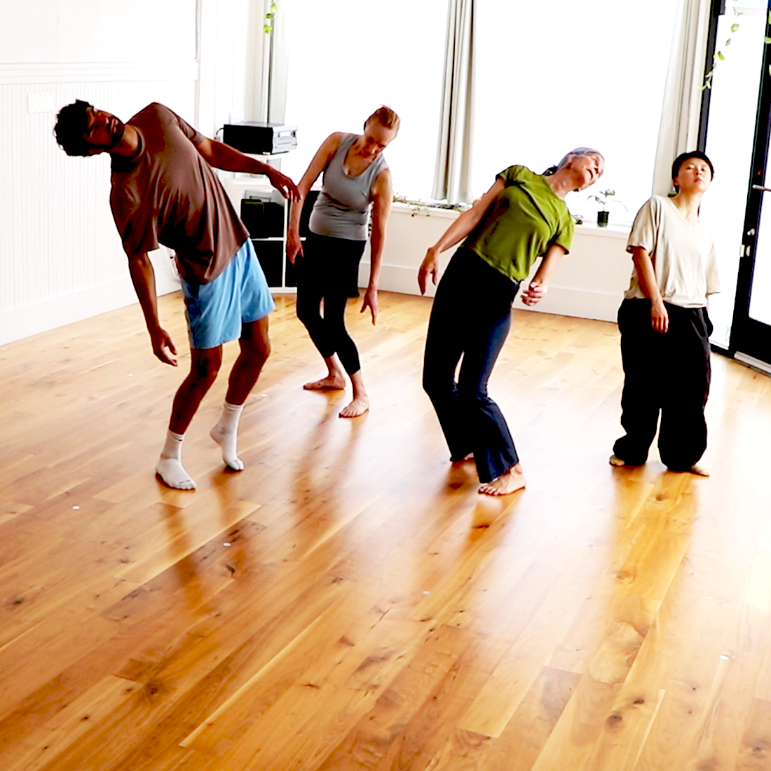 Butoh dancers move to directed imagery