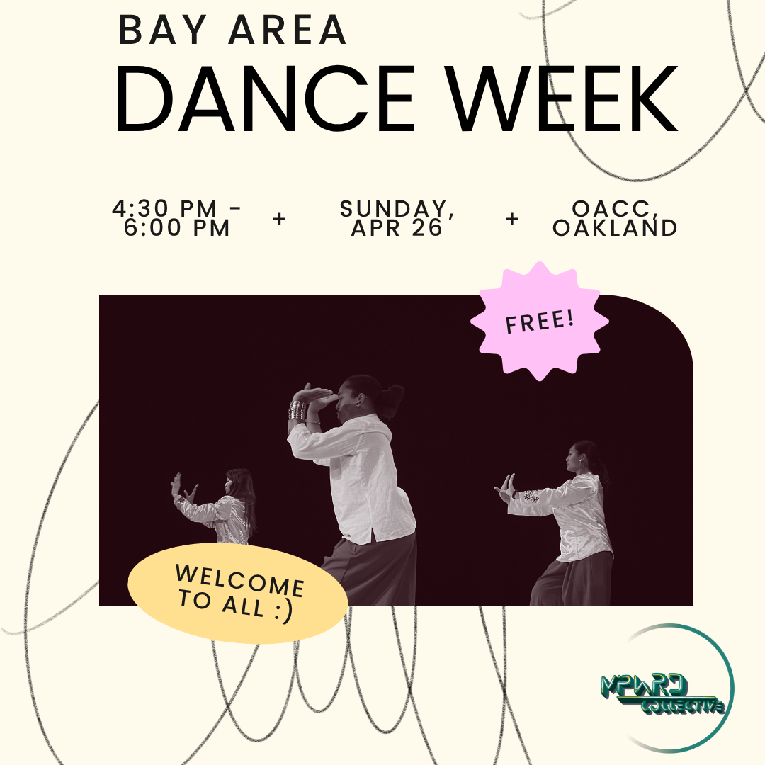 an image of three dancers on a beige flyer with information listed, 