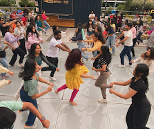Students dancing end of class 