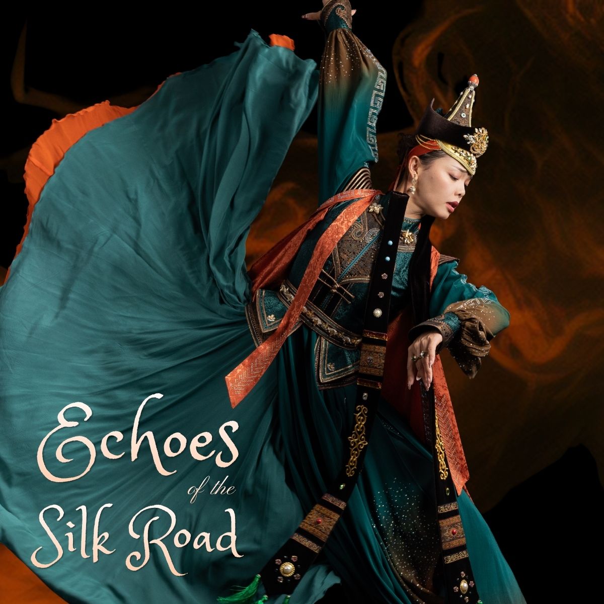 Photoshoot image of the Mongolian dance: Gada Meilin 